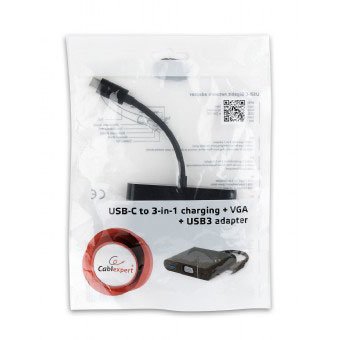 USB Type-C - VGA переходник Cablexpert A-CM-VGA3in1-01