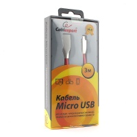 Micro USB кабель Cablexpert CC-G-mUSB01R-3M