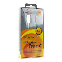 USB Type-C кабель Cablexpert CC-G-USBC01Bl-1M