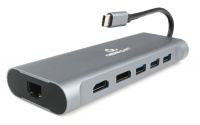 USB Type-C адаптер 8-в-1 Cablexpert A-CM-COMBO8-01
