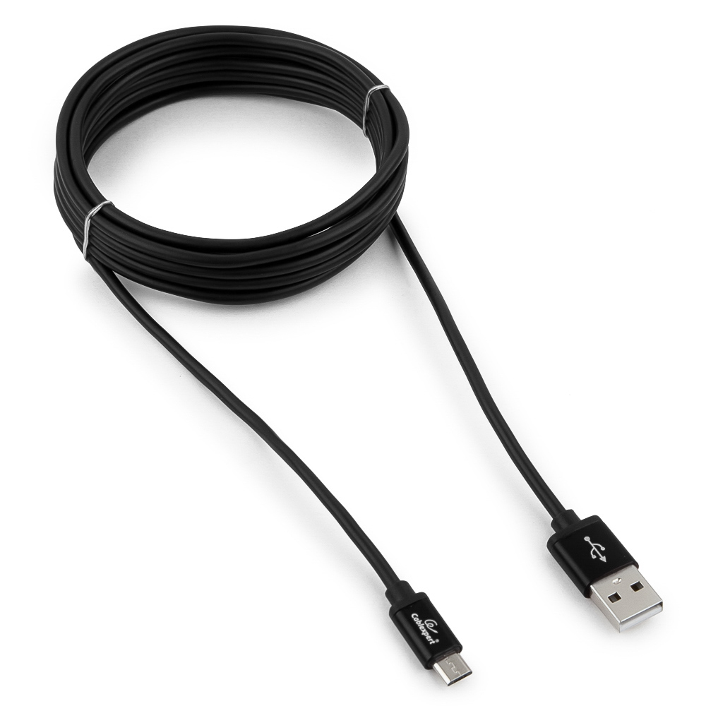 Micro USB кабель Cablexpert CC-S-mUSB01Bk-3M