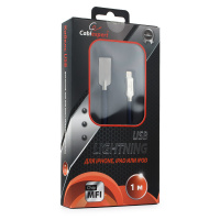 USB Lightning MFI кабель Cablexpert CC-P-APUSB02Bl-1M