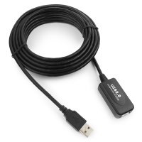 USB удлинитель активный Cablexpert UAE016-BLACK