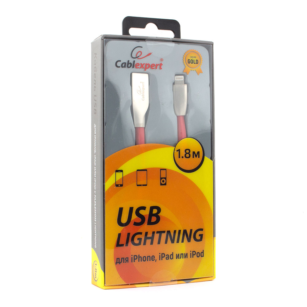 USB Lightning кабель Cablexpert CC-G-APUSB01R-1.8M