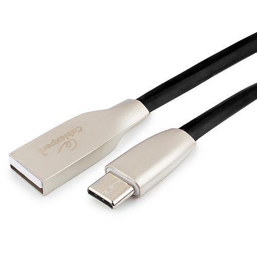 USB Type-C кабель Cablexpert CC-G-USBC01Bk-1M