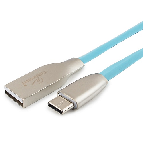 USB Type-C кабель Cablexpert CC-G-USBC01Bl-1M