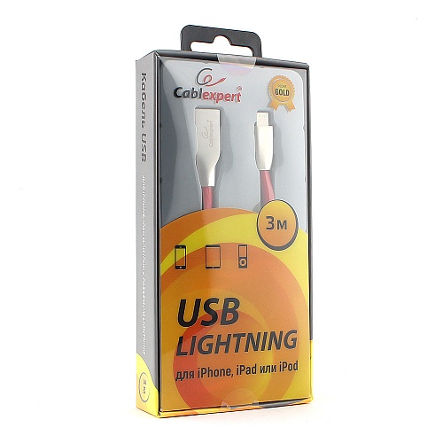 USB Lightning кабель Cablexpert CC-G-APUSB01R-3M